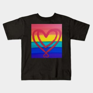 Pride Flag Heart Kids T-Shirt